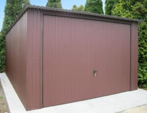 Garaż Blaszany 3,5x5 brązowy MAT