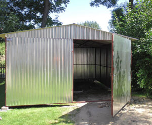 garaż blaszany 3,5x6 dwuspadowy ocynkowany