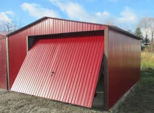 Garaż blaszak 4x5 Wiśniowy