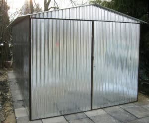 blaszak 3x5 z blachy ocynkowanej z dachem dwuspadowym