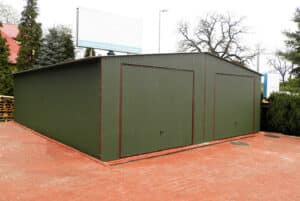 Garaż Blaszany 8x6 zielony wysoki na magazyn
