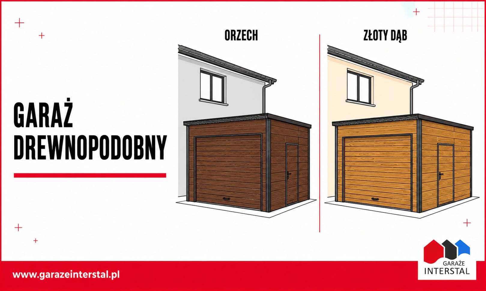 Garaż blaszany drewnopodobny przy domu. Jak dobrać kolor do elewacji i nie popełnić błędu